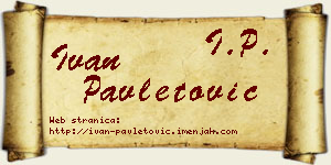 Ivan Pavletović vizit kartica
